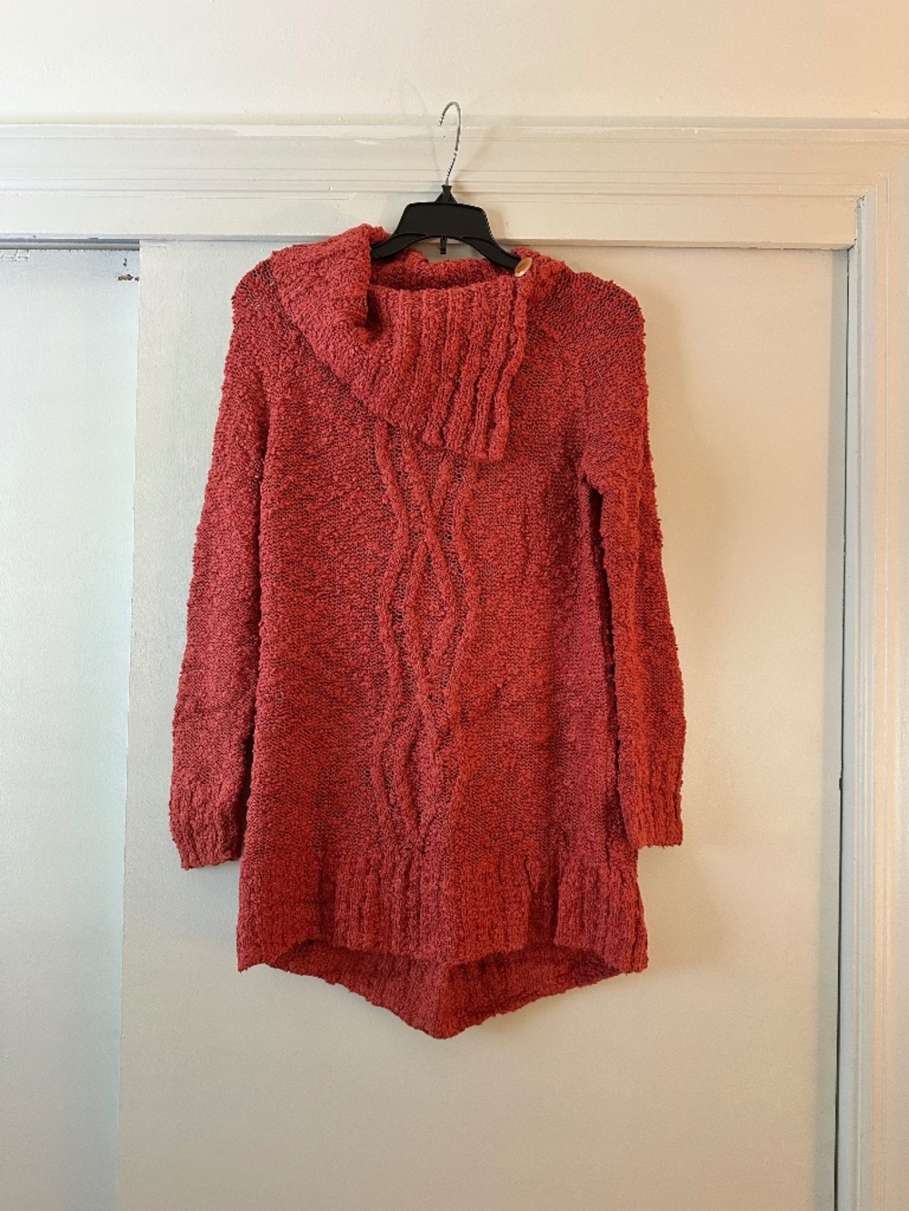 Anthropologie Moth Orange Turtleneck Knit Sweater